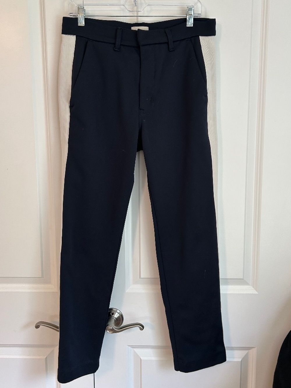 MOTHER The Shaker Prep Pants cropped blue with white side stripe